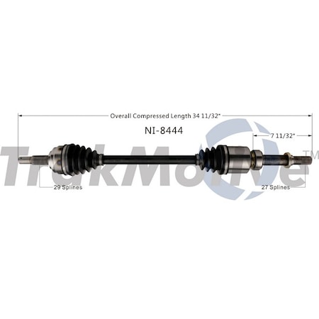 Surtrack Axle Cv Axle Shaft, Ni-8444 NI-8444